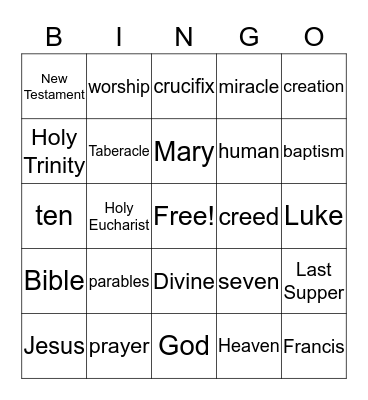 Third Grade Bingo Card