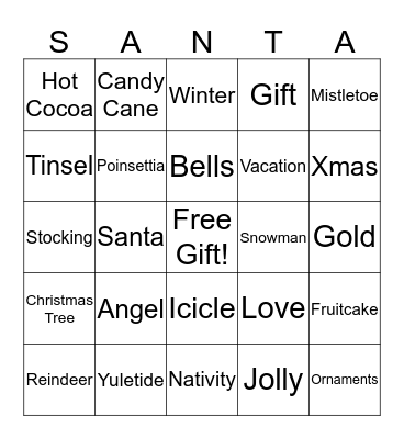 Christmas Bingo Card