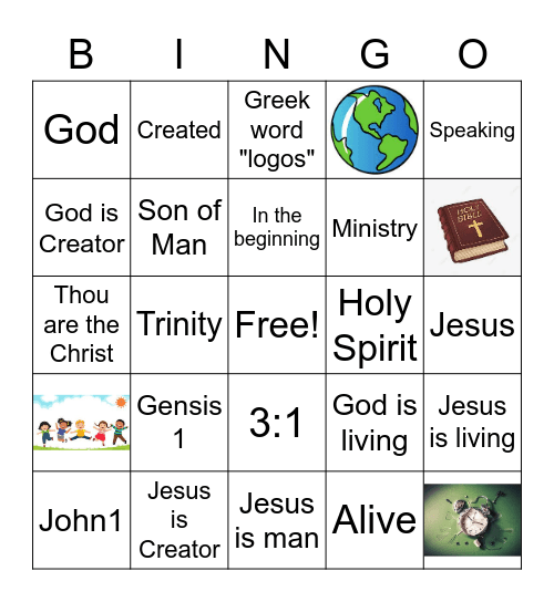 Jesus' Life and Ministry Bingo Card