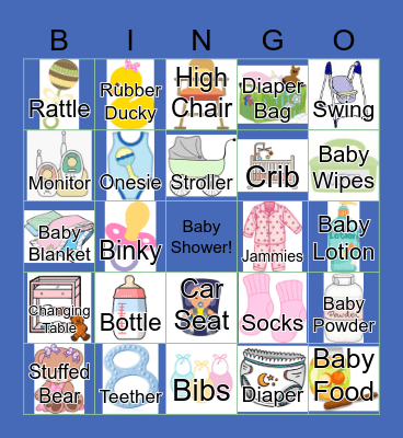 Baby Shower Bingo Card