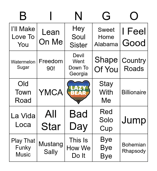 Karaoke Faves Vol 1 Bingo Card