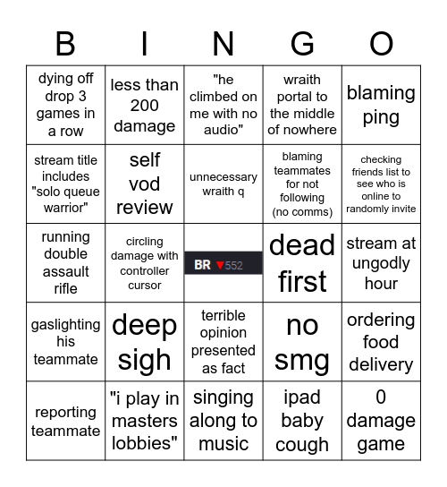 jazz stream Bingo Card