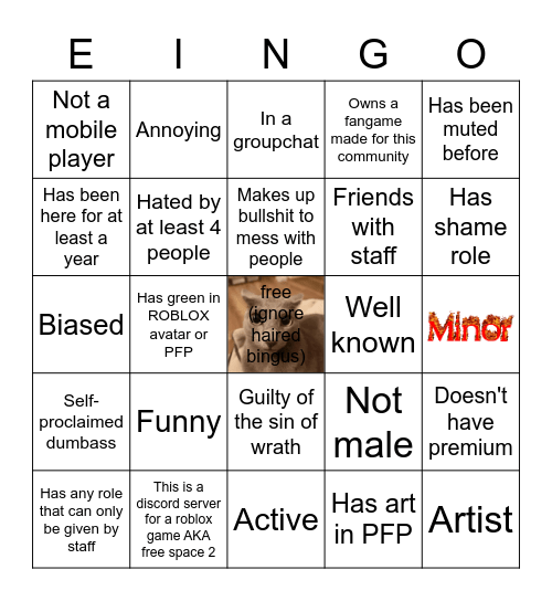 bingor Bingo Card