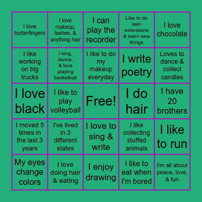 Women's Month Bingo Card