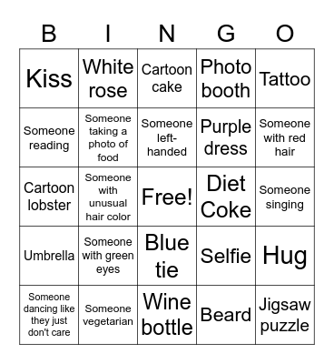 People / I-Spy Bingo Card