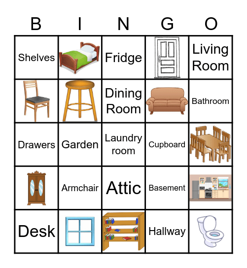 Household bingo Card