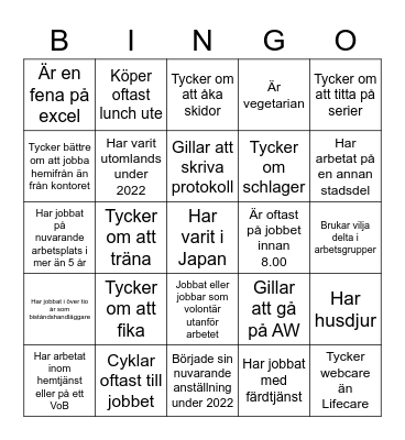 Mingelbingo Card