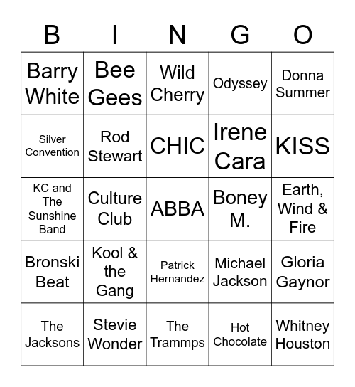 Disco Bingo 💃🏻 Bingo Card