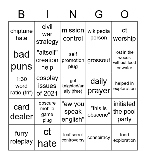 transportation order bingo Card