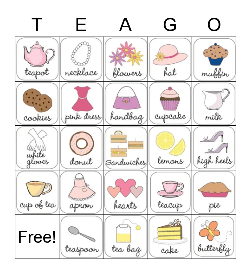 Tea Bingo Card