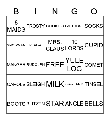 CHRISTMAS BINGO Card