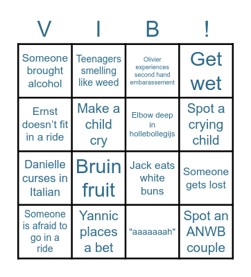 VIB (Villari Efteling Bingo) Bingo Card