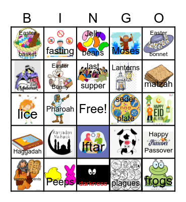 Spring Holidays & Traditions Bingo Card