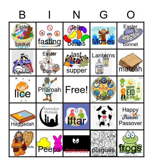 Spring Holidays & Traditions Bingo Card