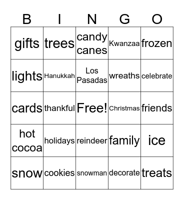 Winter Bingo Card