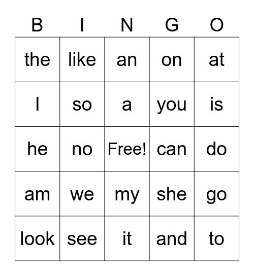 Bingo Card