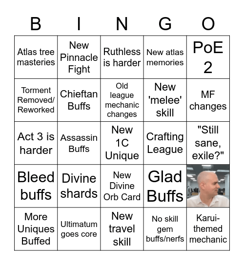 Crucible Reveal/Q&A Bingo McMahon Bingo Card