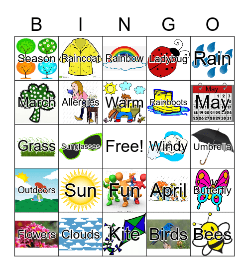 SPRING TIME BINGO Card