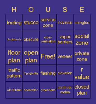Construction Basics Bingo Card