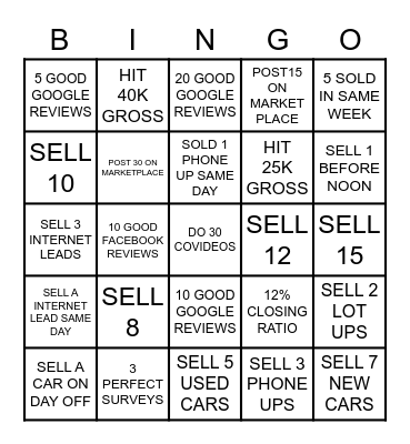 WATERFORD Bingo Card