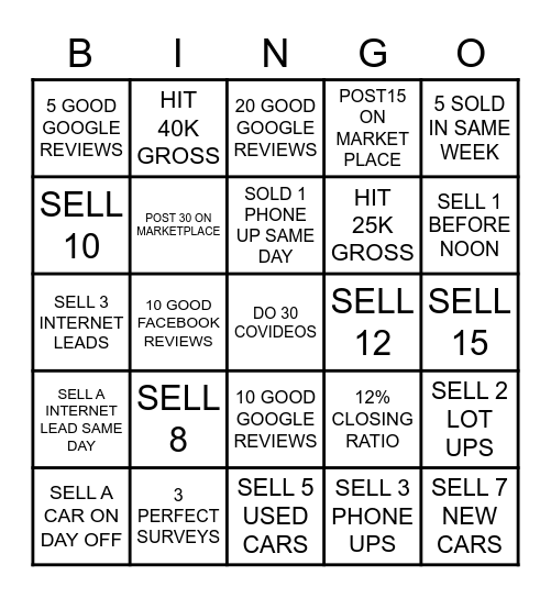 WATERFORD Bingo Card