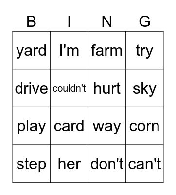 Friday Bingo! Bingo Card