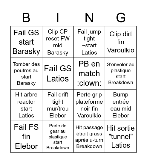 ETC Bingo Card