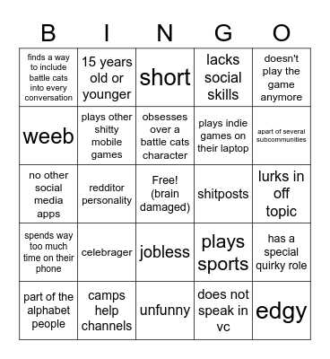 r/bc bingo Card