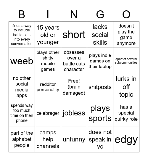 r/bc bingo Card