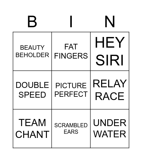 IGNITE BINGO Card