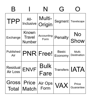ALG Bingo Card