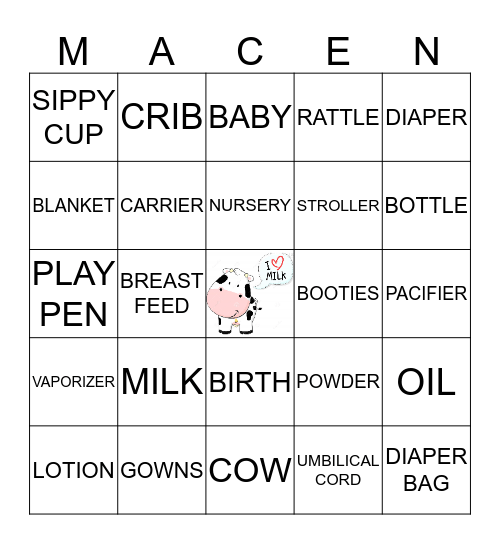 LET'S GET MOOOVIN Bingo Card