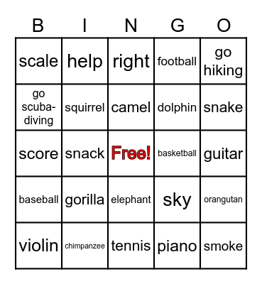 Review Bingo Card