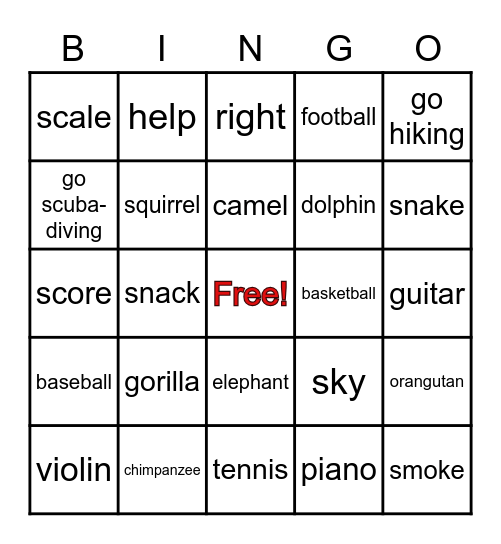 Review Bingo Card