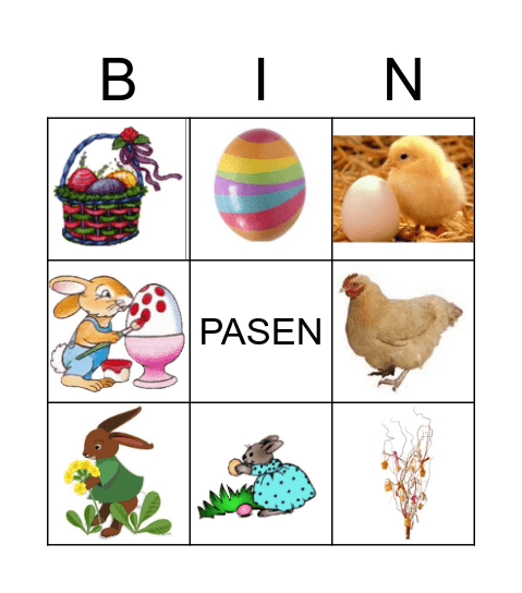 Pasen Bingo Card