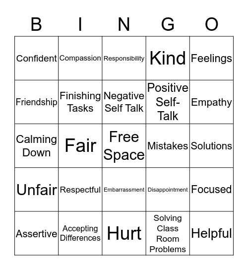 3RD GRADE Bingo Card