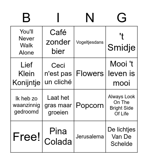 Paasvakantie in Dongen Bingo Card