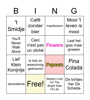 Paasvakantie in Dongen Bingo Card