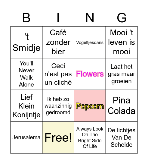 Paasvakantie in Dongen Bingo Card