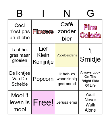 Pasen in Dongen Bingo Card