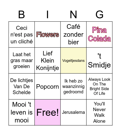 Pasen in Dongen Bingo Card