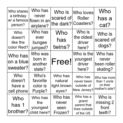 I GOT IT Bingo Card