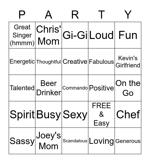 All About Amanda Bingo! Bingo Card