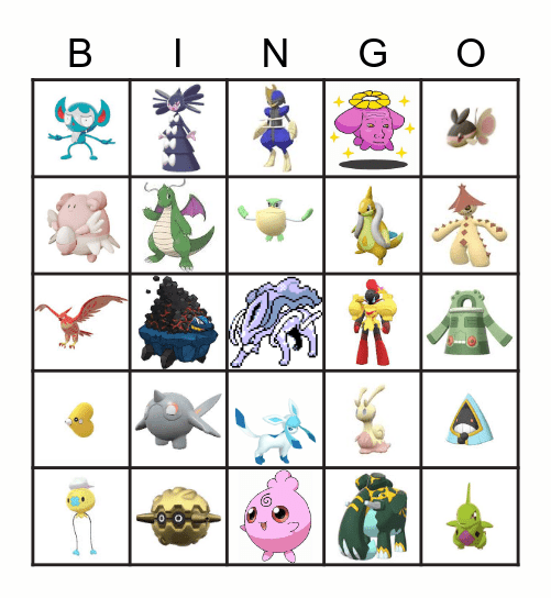 Shiny Bingo Card