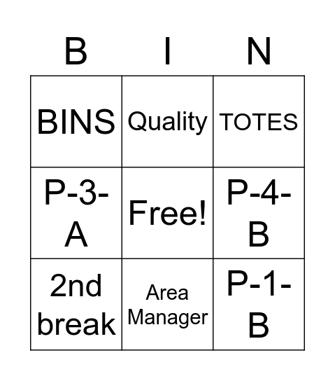 Days2 Pick Tower Bingo Card