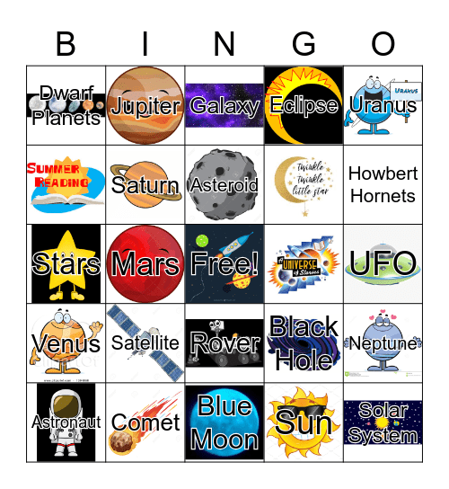 SPACE! Bingo Card