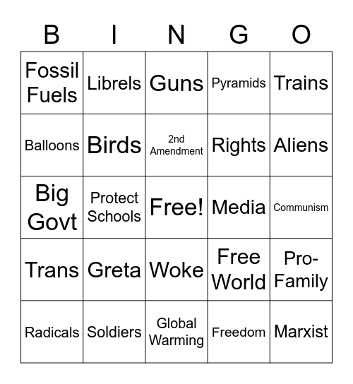 Porter Stansberry Bingo Card