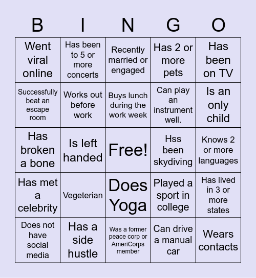 TSE BINGO Card