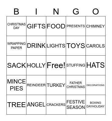 Christmas Bingo Card