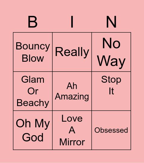 Rhiannon Bingo Card